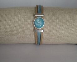nadine armband qoss paracord leer mint