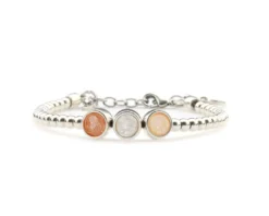 Qoss armband Suzanne cabochon serie nude verkrijgbaar bij 't Oude Huys