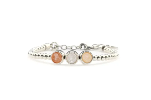 Qoss armband Suzanne cabochon serie nude verkrijgbaar bij 't Oude Huys