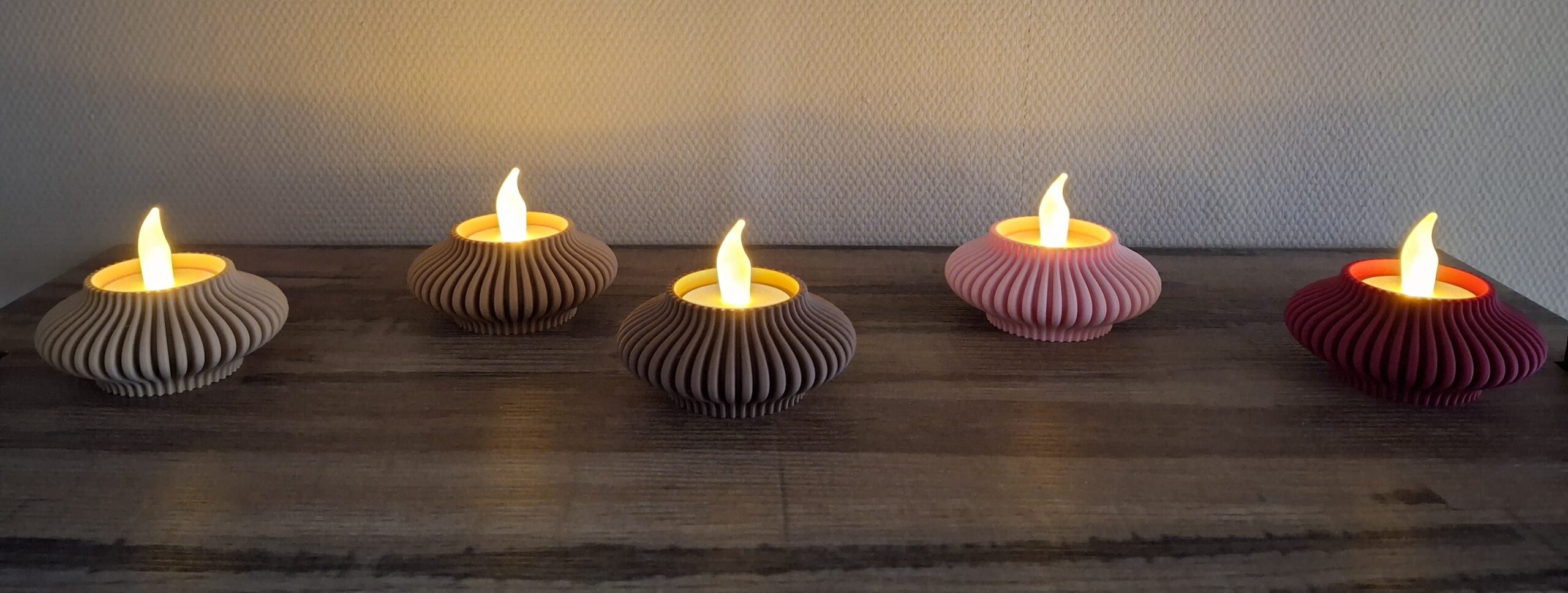 Nordic waxinelichthouder - diverse kleuren - Afbeelding 12