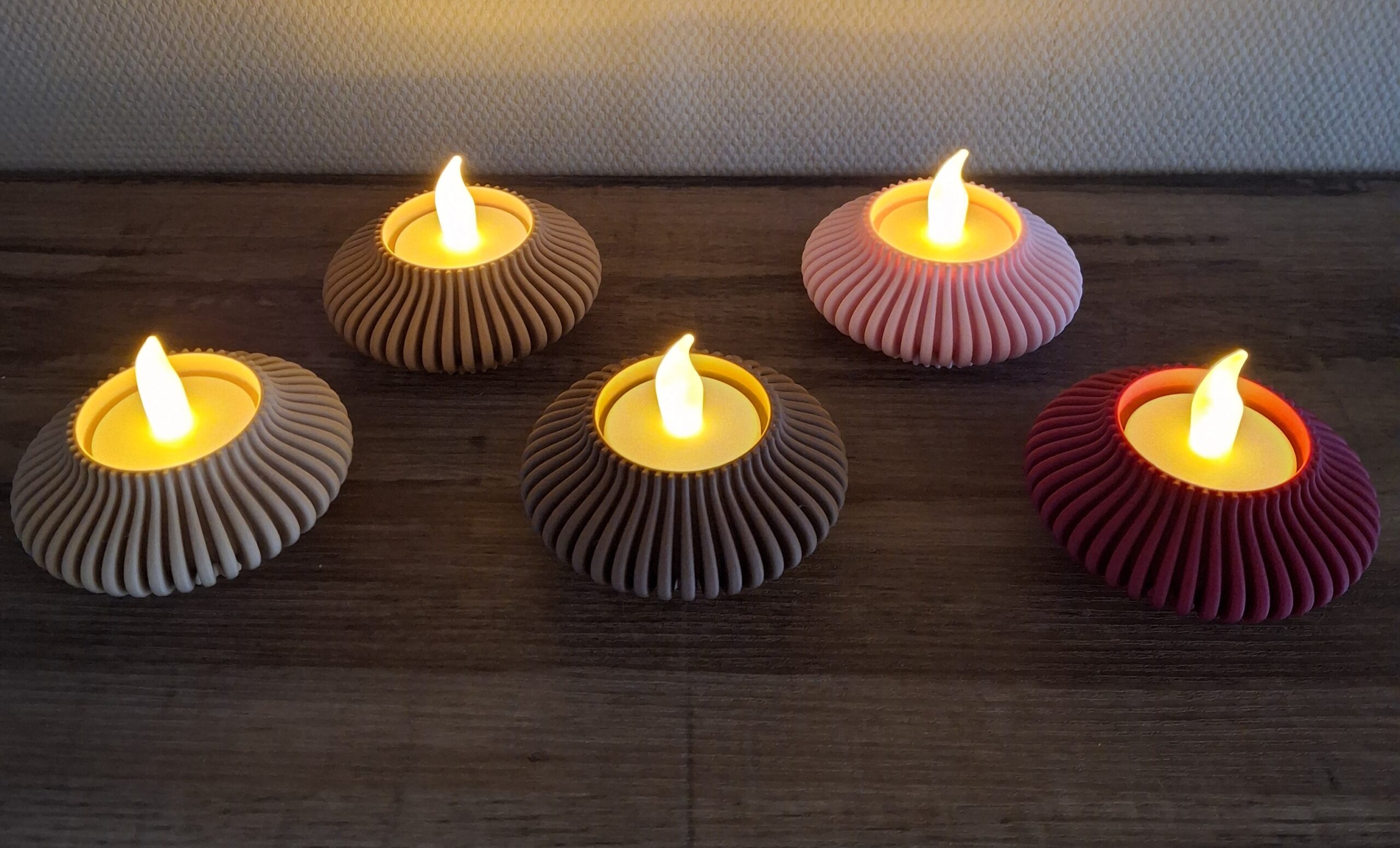 Nordic waxinelichthouder - diverse kleuren - Afbeelding 13