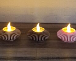 Nordic waxinelichthouder, ledlichtje, 3d geprint, 't oude huys, kerst