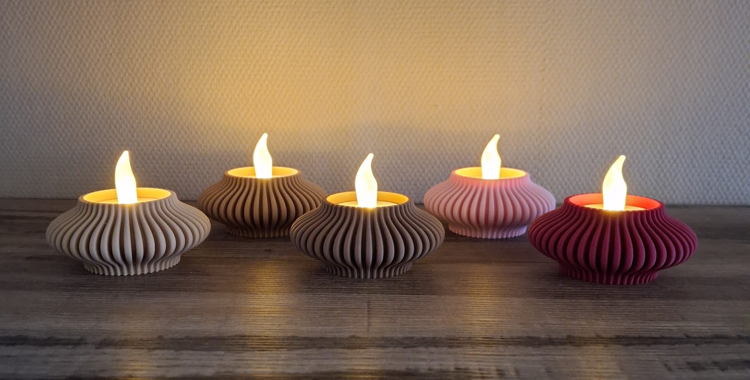 Nordic waxinelichthouder - diverse kleuren - Afbeelding 14