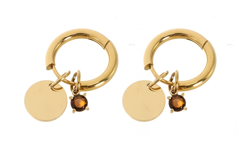 OLEA17306 Sabrina Brons oorbellen I'm Dutch 't Oude Huys 8721206612584