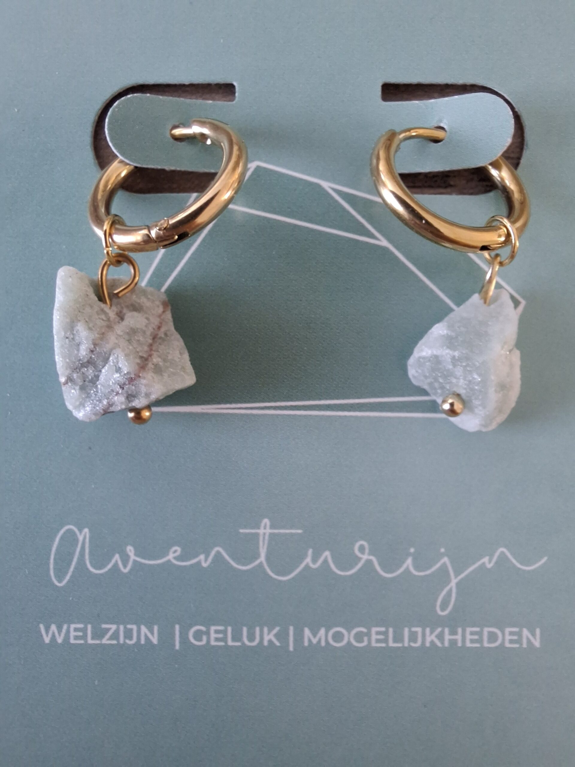 Uchu-Reminders-Oorbellen-met-edelsteen-Aventurijn-t-Oude-Huys