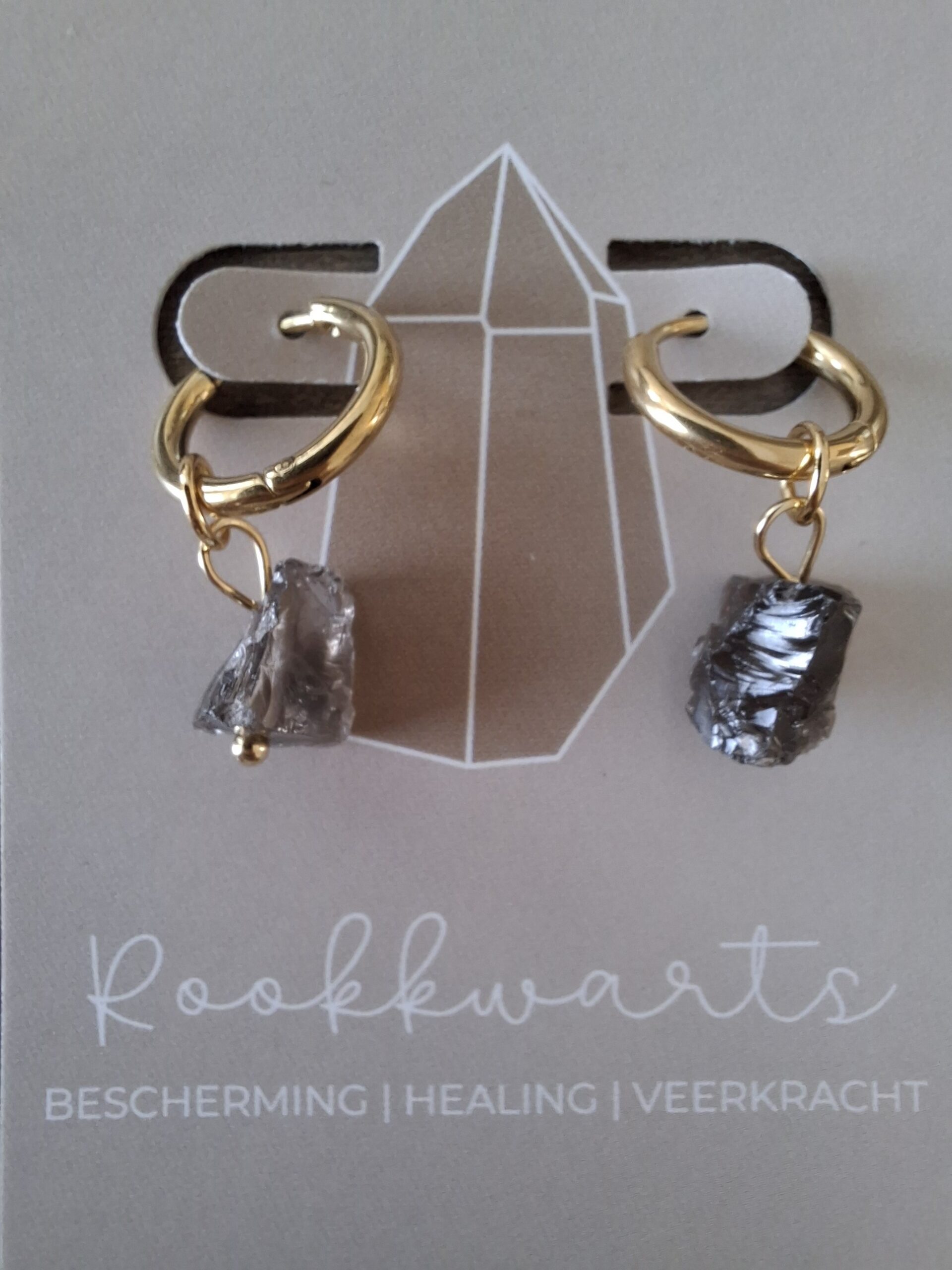 Uchu-Reminders-Oorbellen-met-edelsteen-Rookkwarts-t-Oude-Huys
