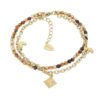 Bernice goldplated 14k en kralen browny