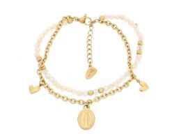 Bernice goldplated 14k en kralen natural