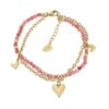 Bernice goldplated 14k en kralen stone