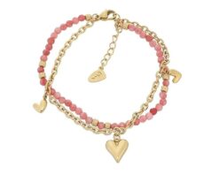 Bernice goldplated 14k en kralen stone