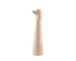 Aardewerk vaas Canis beige S AS9029 - Teckel vaas keramiek L 5,5x5x20 cm