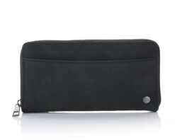 Kroko motief portemonnee WT685 zwarte portemonnee Michelle Bags & Accessoiries Vegan leer voorkant