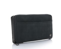 WT685 zwarte portemonnee Michelle Bags & Accessoiries Vegan leer zijkant