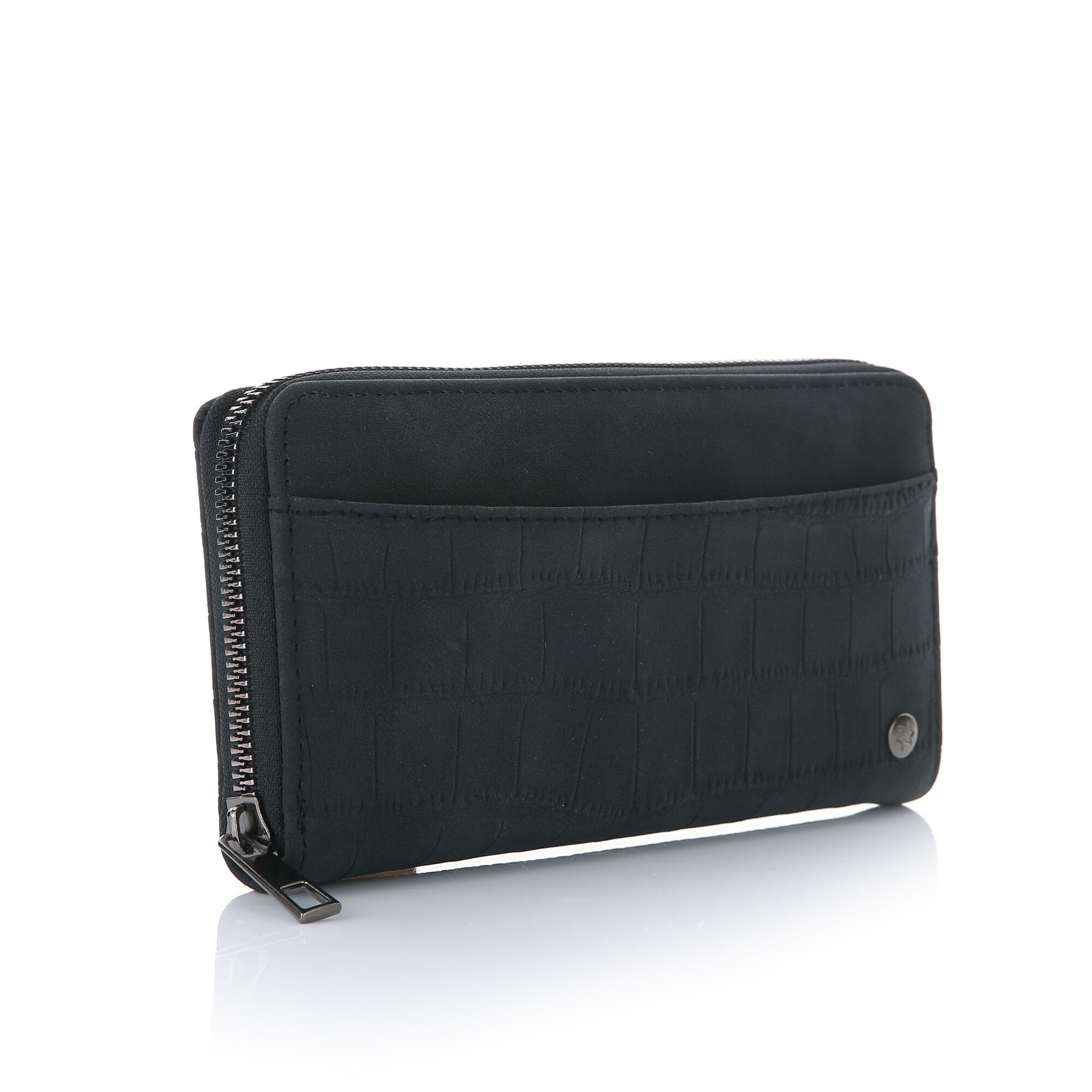 WT685 zwarte portemonnee Michelle Bags & Accessoiries Vegan leer zijkant