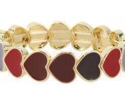 Lex mix burgundy hartjes armband im dutch olbr20105